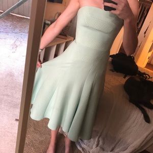 Mint strapless dress